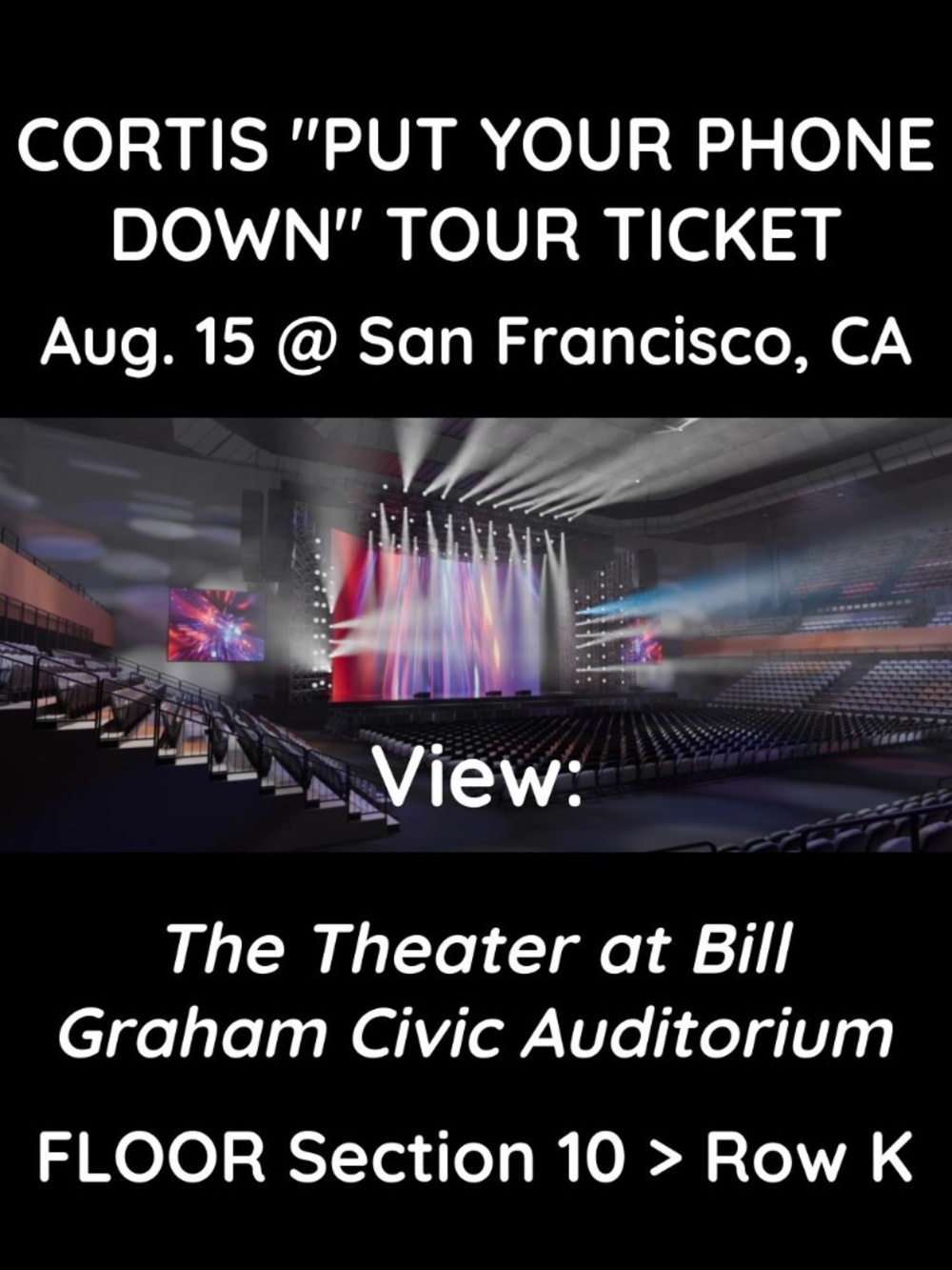 CORTIS PUT YOUR PHONE DOWN TOUR TICKET FOR SALE